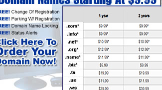 Domain Registration Pricing